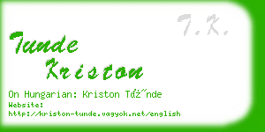 tunde kriston business card